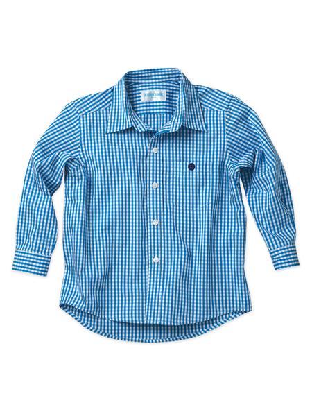 Turquoise Gingham Check Shirt